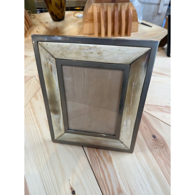 Vintage Horn and Metal Picture Frame For Sale In Los Angeles - Image 6 of 6