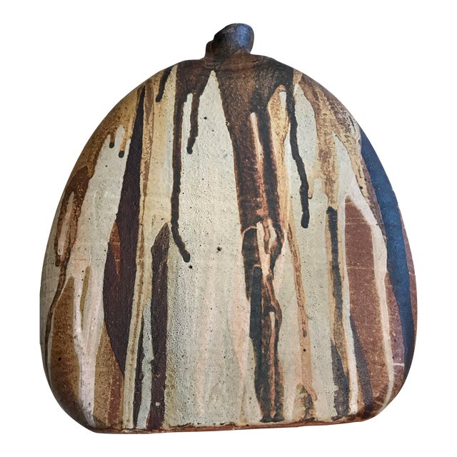 Vintage Andrew Bergloff Paddled Vase Vessel Studio Art Pottery For Sale