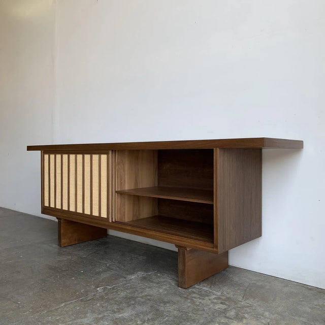 Not Yet Made - Made To Order Made to Order Mid Century Style Cane Credenza For Sale - Image 5 of 12