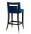 Transitional Hart Navy Velvet Counter Stool For Sale - Image 3 of 7