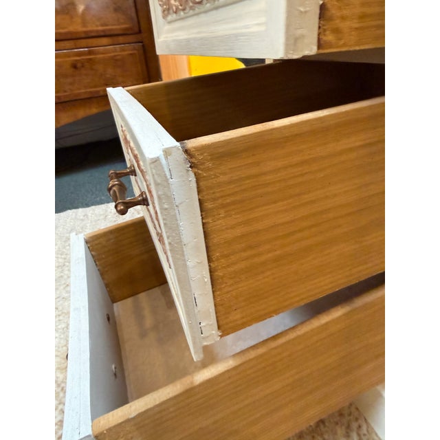 Wood Late 20th Century Shabby Chic Hand Gilded Desk For Sale - Image 7 of 12