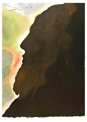 Salvador Dalí, Abraham, Pater Multarem Gentium, Lithograph, 1964