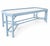 Chippendale Vintage Faux Bamboo Coffee Table in Benjamin Moore Blue Hydrangea For Sale - Image 3 of 8
