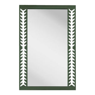 Fleur Home Audubon Spruce Rectangle Mirror in Duck Green, 24x36 For Sale