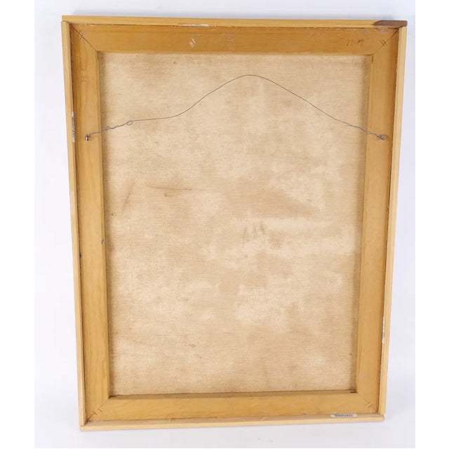 Vintage Midcentury Modern Abstract Expressionist Oil on Canvas Painting, Marion Riseman, 1974 For Sale - Image 9 of 9