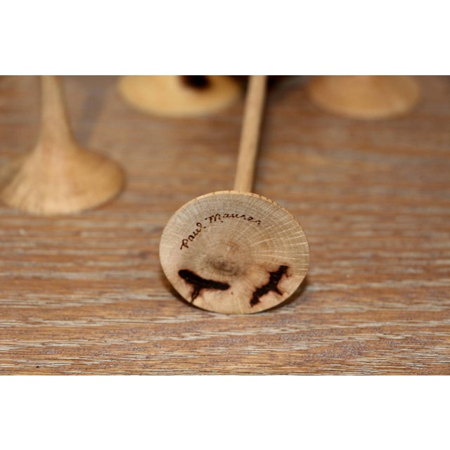 Mid-Century Modern Set of Five Hand-Turned Wood Cups by Paul Maurer For Sale - Image 3 of 5