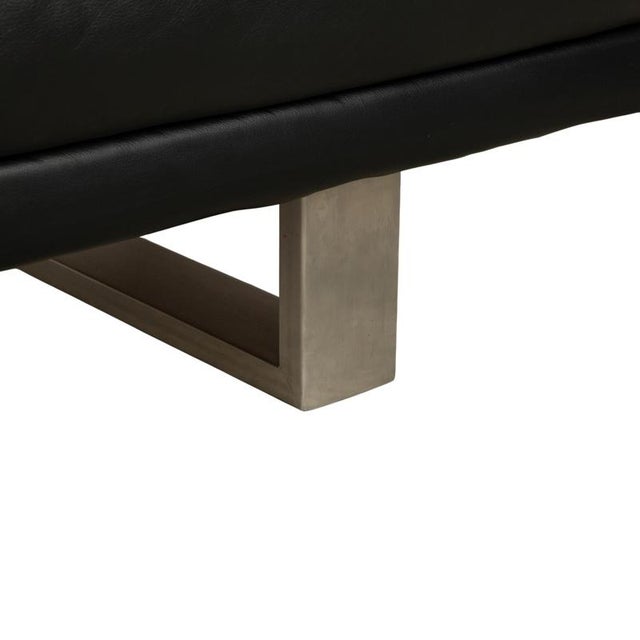 Animal Skin Model 6600 2-Seater Sofa in Black Leather from Rolf Benz For Sale - Image 7 of 15