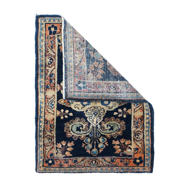 Antique Mohajeran Sarouk Rug 1'9'' x 2'5''.