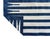 Casa Cosima Handwoven Cotton Area Flat Weave Rug Vegetable Dyed Indigo Blue and White Striped Dhurrie - 12'x15' For Sale - Image 4 of 10