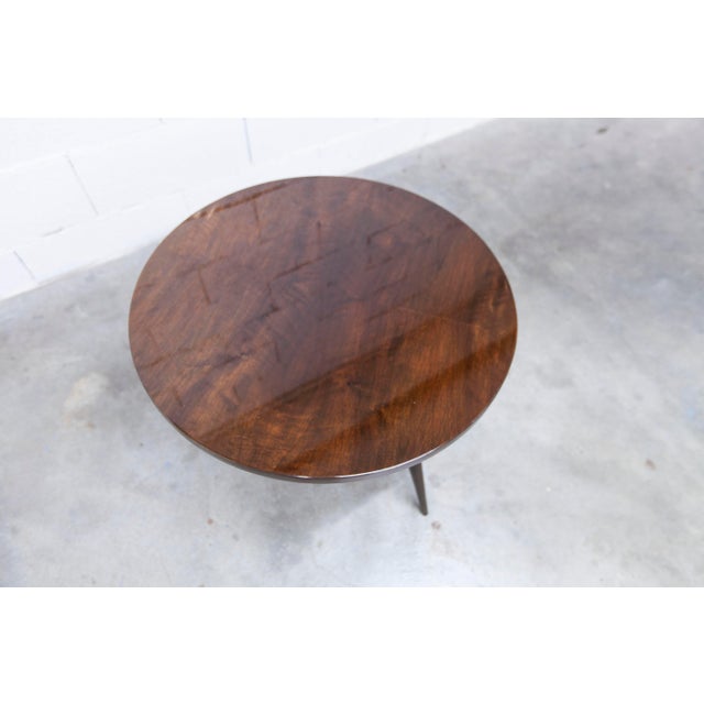 Tripod Coffee Table in Varnished Mahogany, 1960s For Sale - Image 17 of 17