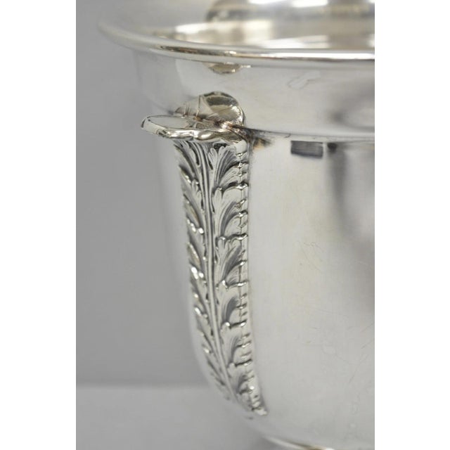 Traditional Vintage Sheffield English Regency Silver Plated Champagne Chiller Ice Bucket For Sale - Image 3 of 17