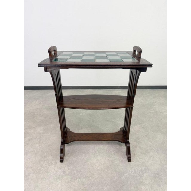 Elevate your interior with this stunning antique serving table, a true masterpiece of the Vienna Secession era (late 19th...