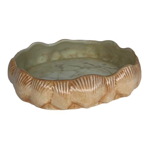 1960s Pink Ceramic Clam Shell Planter