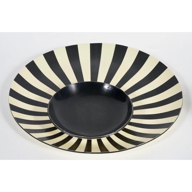 Melamine Relish Tray and Cracker Tray , Black and White For Sale - Image 4 of 5