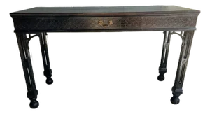 Vintage Hollywood Regency Style 1 Drawer Console Table by Lloyd Buxton