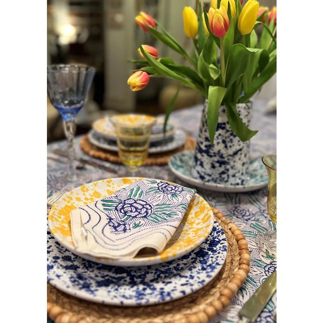 Taverna Speckled Soup Bowl, Yellow/White, Set of 4 For Sale - Image 4 of 4