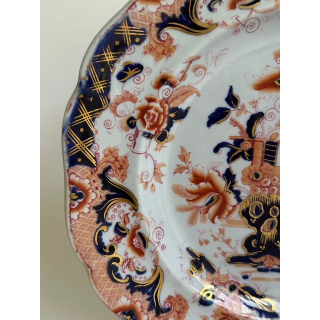 Early 19th Century Antique English Imari Plates by John Ridgway & Co, c.1830s Staffordshire - a Pair For Sale - Image 5 of 10