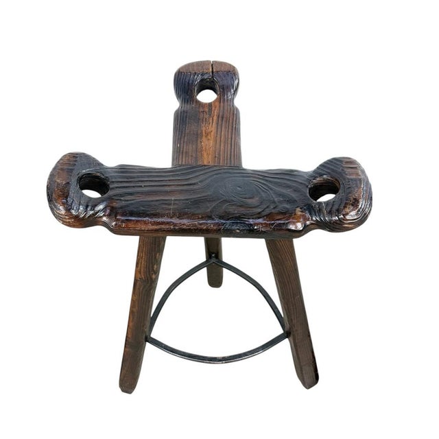 1970s Vintage Brutalist Spanish Marbella Stools, 1970s, Set of 3 For Sale - Image 5 of 10