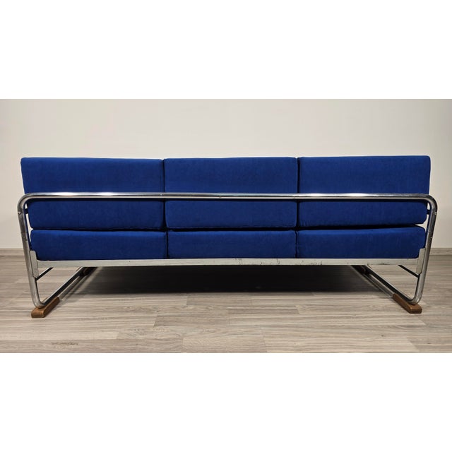 Bauhaus Bauhaus Chrome Sofa by Robert Slezák for Slezák Factories, 1930s For Sale - Image 3 of 14