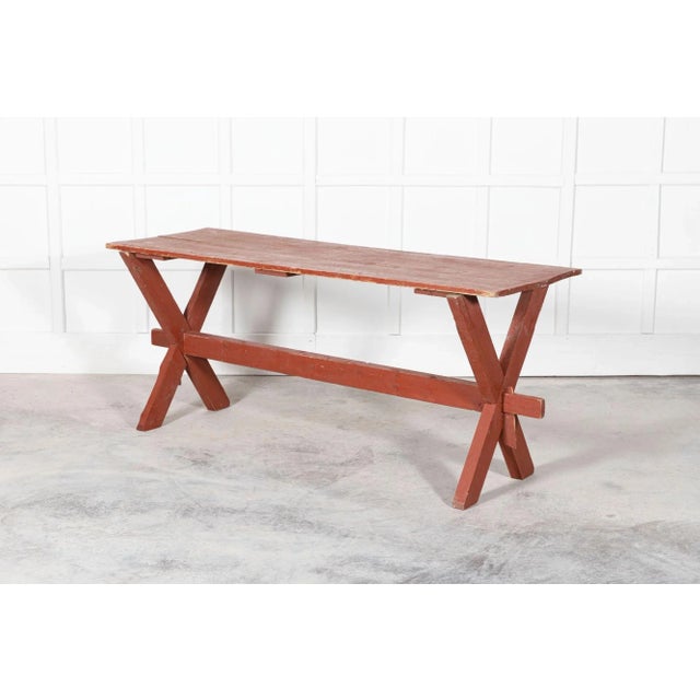 19th Century French Gypsy Trestle Table For Sale - Image 3 of 13