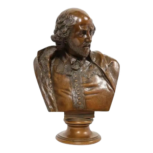 German Bronze Bust of William Shakespeare by Aktien-Gesellschaft Gladenbeck 1890