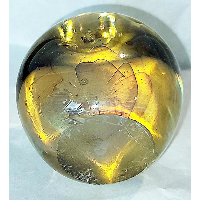 1970s Gilbert Johnson Signed Holograhpic Paper Weight Apple For Sale - Image 4 of 5
