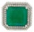 Natural Emerald Diamond Ring Size 6.25 14k W Gold 13.14 TCW Certified For Sale