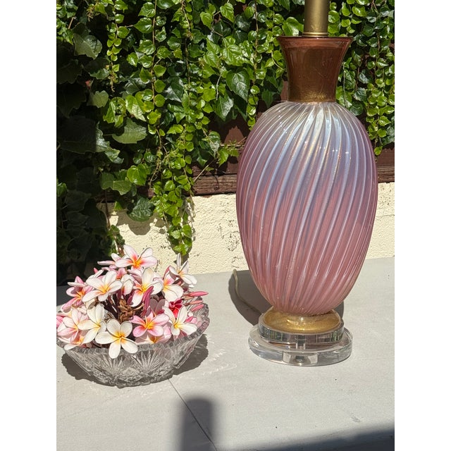 Mid-Century Modern 1950s Fantastic Pair of Murano Lamps by Archimede Seguso For Sale - Image 3 of 10