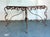 Metal Vintage Regency Distressed Wrought Iron Scroll Dining Table For Sale - Image 7 of 9
