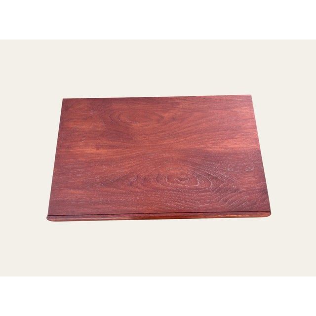 Wood Late 20th Century Postmodern Cognac Nightstands – Attributed to Burlington, 2 Pieces For Sale - Image 7 of 10