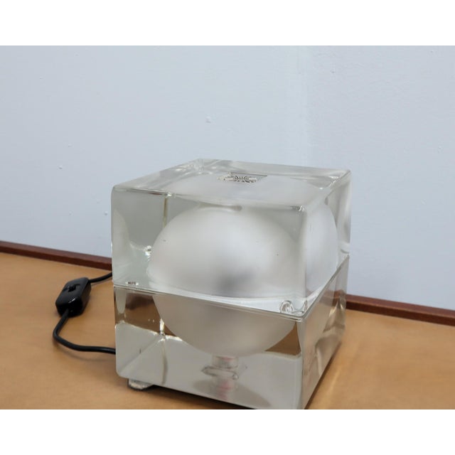 1960s Cubosfera Table Lamp by Alessandro Mendini for Fidenza Vetraria, 1960s For Sale - Image 5 of 15