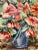 Mid-Century Oil Painting Flowers Wooden Gilded Frame For Sale In Phoenix - Image 6 of 7