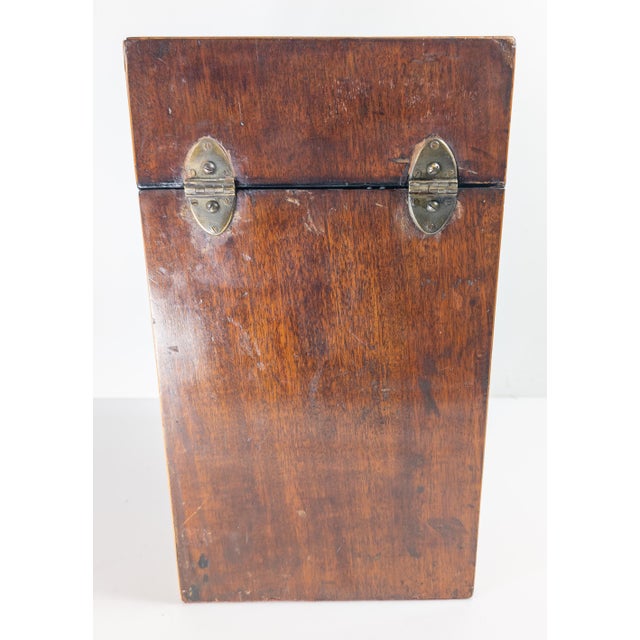 Brown 18th Century English Georgian Mahogany Knife Box With Rose Inlay For Sale - Image 8 of 16