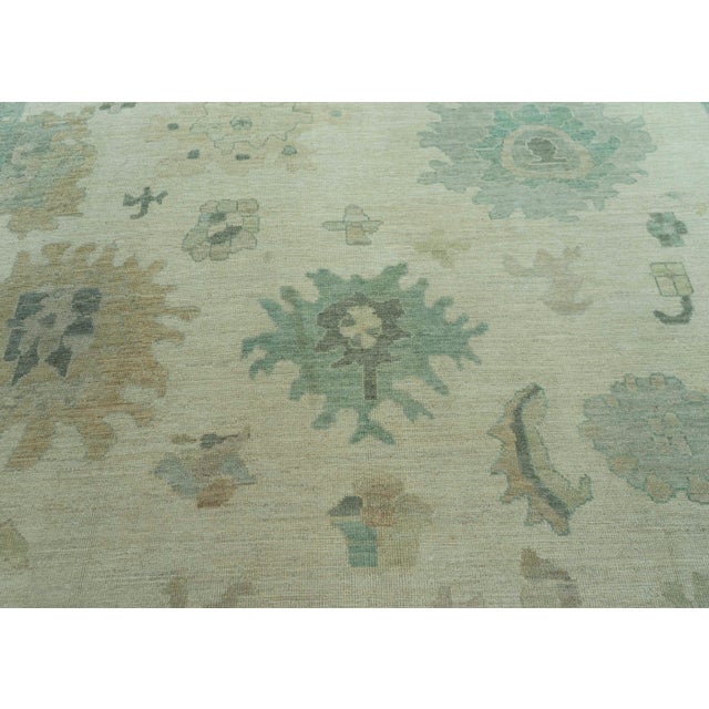 Turkish Oushak Rug 12'4" x 15'5" #0102 For Sale In Houston - Image 6 of 8