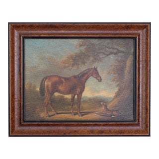 Late 20th Century Equestrian English Traditional Oil Painting For Sale