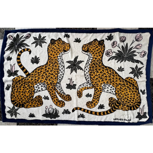 Towel with Les Leopards Motif from Hermès, 1990 For Sale - Image 6 of 6