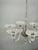 Art Deco Six-Arm Glass Chandelier, Czechoslovakia, 1930s For Sale - Image 10 of 12
