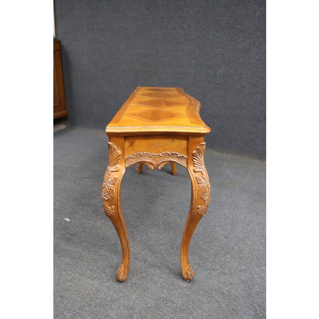 Ethan Allen County French Pine Console For Sale - Image 9 of 12