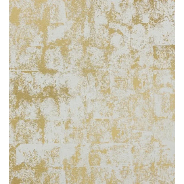 Contemporary Sample - Lelievre for The House of Scalamandr�� Patine Wallcovering, Vermeil For Sale - Image 3 of 3