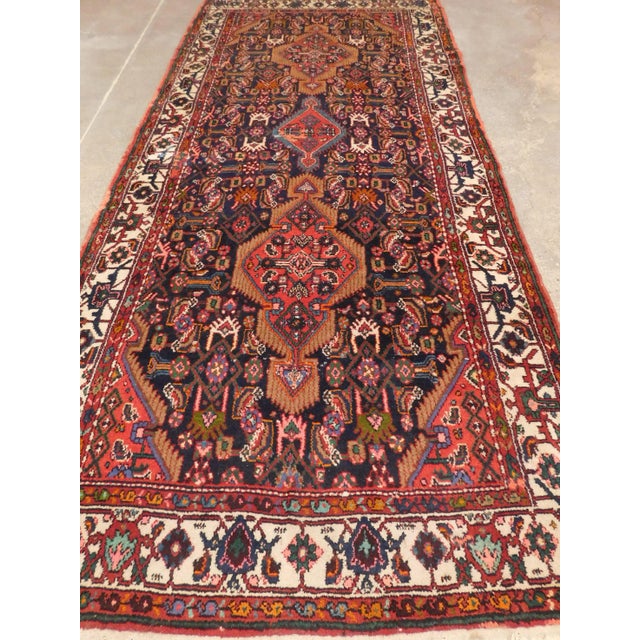 Red Mid 20th Century Hand Knotted Persian Rug For Sale - Image 8 of 11