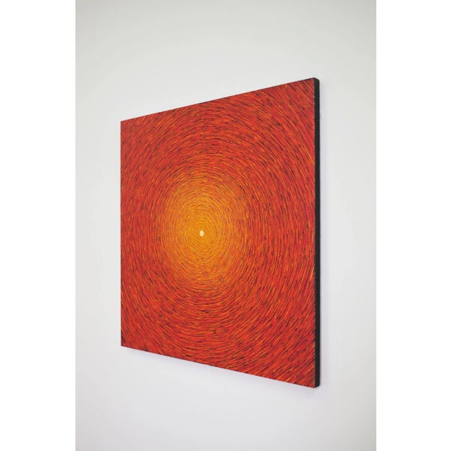 Colorful Abstract Painting, 2000s, Oil on Wood For Sale - Image 3 of 9