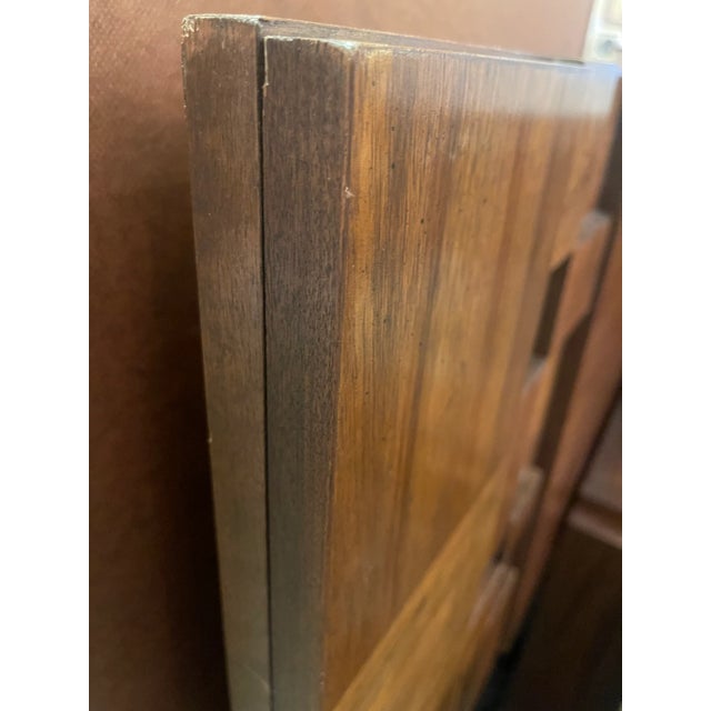 1970s Lane Staccato Brutalist Eastern/Standard King Headboard For Sale - Image 9 of 11