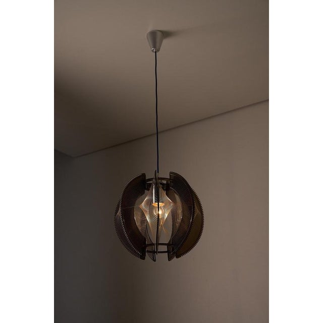 Acrylic Glass and Nylon String Pendant by Paul Secon for Sompex, 1970s For Sale - Image 6 of 11