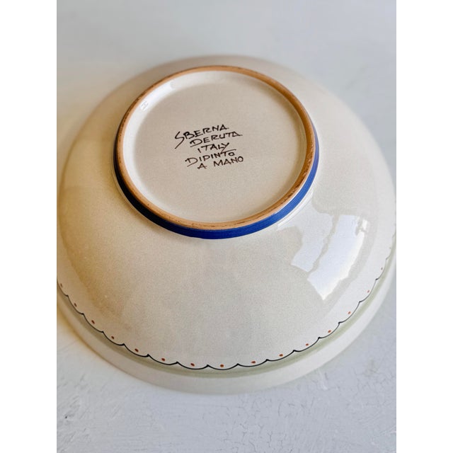 Ceramic Sberna Deruta Hand-Painted Majolica Serving Collection — Special Commission, C. 2000s For Sale - Image 7 of 17