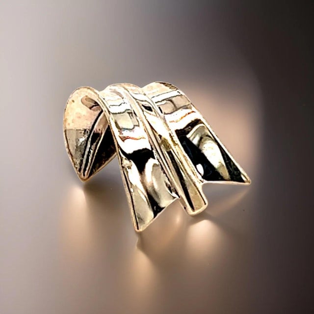 Tiffany & Co Estate "Wave" Tie Pin Sterling Silver 2.7 Grams For Sale - Image 9 of 9