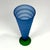 High '80s Frosted Blue & Green Ripply Glass Vase Curation - Group of 5 For Sale - Image 9 of 13