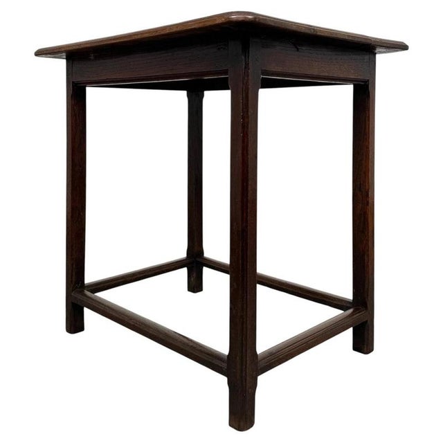 2000 - 2009 Antique English Oak Side Table For Sale - Image 5 of 10