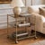 Metal Italian Brass and Smoked Glass 3-Tier Bar Cart, 1970s For Sale - Image 7 of 9