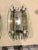 Metal Mid-Century Italian Modern Glass & Metal Wall Sconces from Veca, Set of 2 For Sale - Image 7 of 10