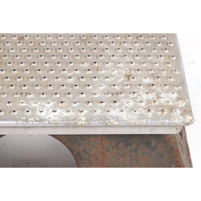 Metal 1940s Nyc Steel Subway Train Stool For Sale - Image 7 of 8